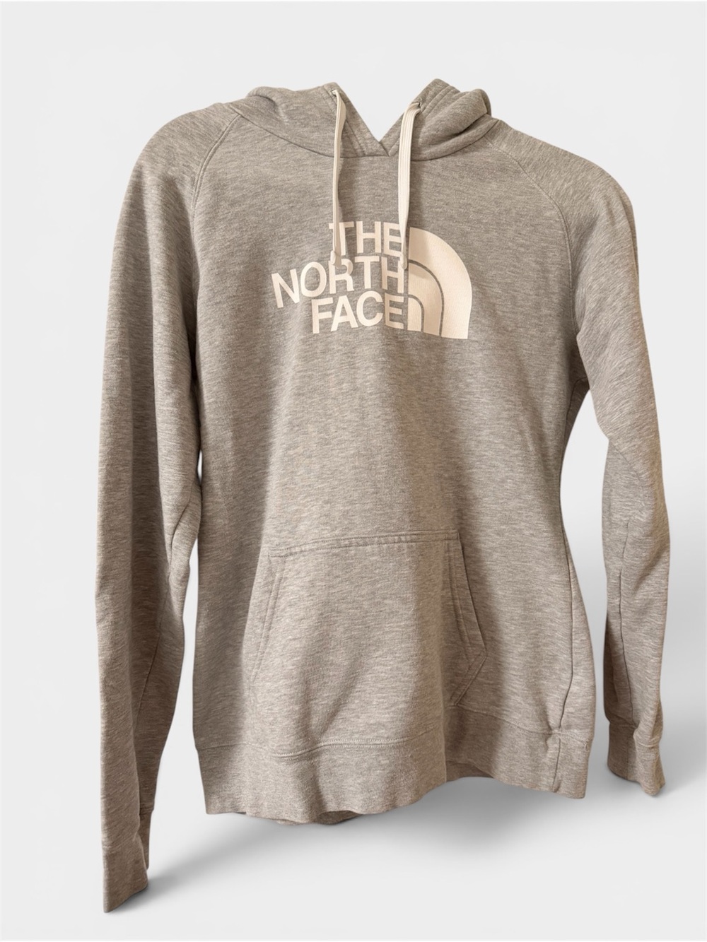 The North Face Light Gray Fleece-Lined Hoodie